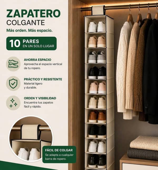 Zapatero de colgar 10 un